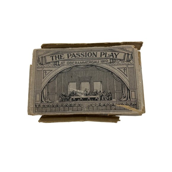 1910 Oberammergau Passion Play 49/50 Antique Postcard Set w/ Box Divided Back - Picture 7 of 8